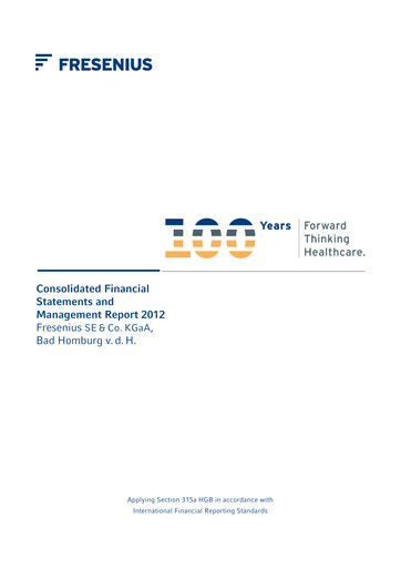 Thumbnail Fresenius Financial Report 2012