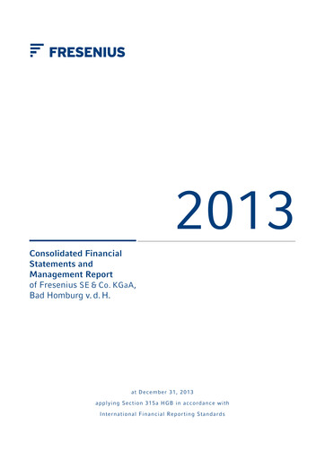 Thumbnail Fresenius Financial Report 2013