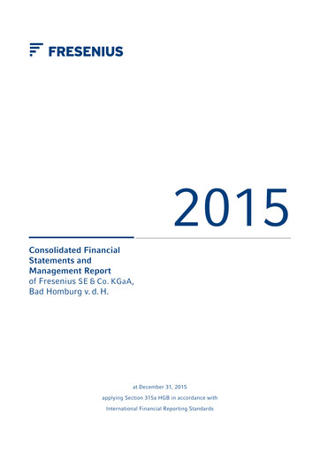 Thumbnail Fresenius Financial Report 2015