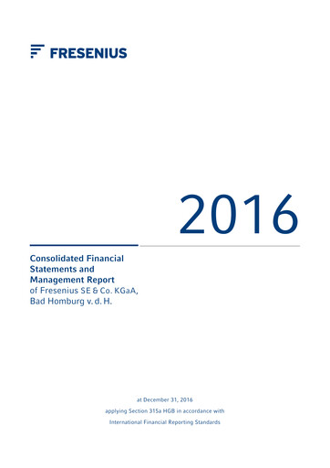 Thumbnail Fresenius Financial Report 2016
