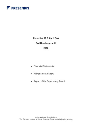 Thumbnail Fresenius Financial Statement 2018