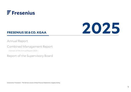 Miniature Fresenius Bilan financier 2025