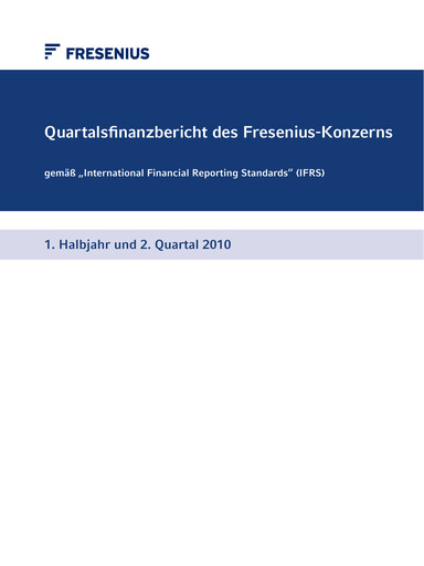 Thumbnail Fresenius Half-year Report 2010-h1