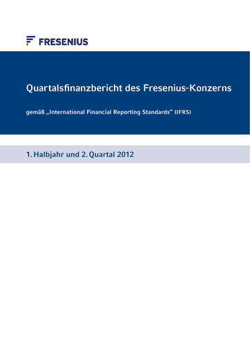 Thumbnail Fresenius Half-year Report 2012-h1