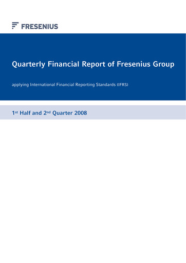 Thumbnail Fresenius Half-year Report 2008-h1