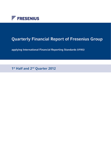Thumbnail Fresenius Half-year Report 2012-h1