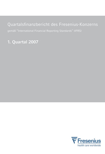 Thumbnail Fresenius Quarterly Report 2007-q1