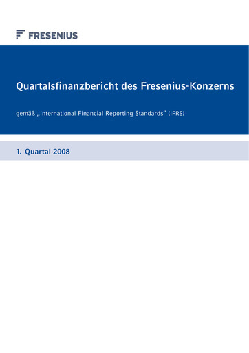 Thumbnail Fresenius Quarterly Report 2008-q1