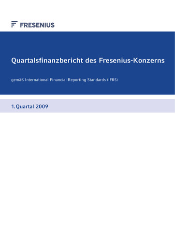 Thumbnail Fresenius Quarterly Report 2009-q1