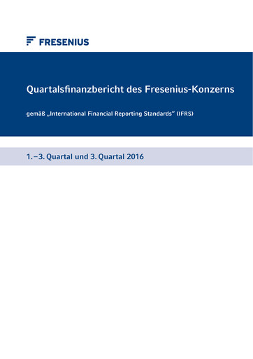 Thumbnail Fresenius Quarterly Report 2016-q3