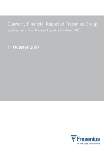 Thumbnail Fresenius Quarterly Report 2007-q1