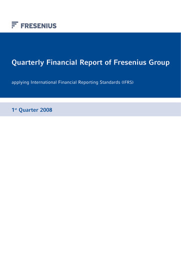 Thumbnail Fresenius Quarterly Report 2008-q1