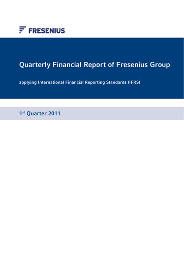 Thumbnail Fresenius Quarterly Report 2011-q1
