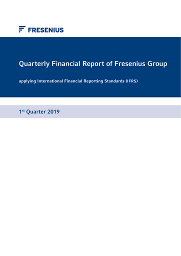 Miniature Fresenius Rapport trimestriel 2019-q1