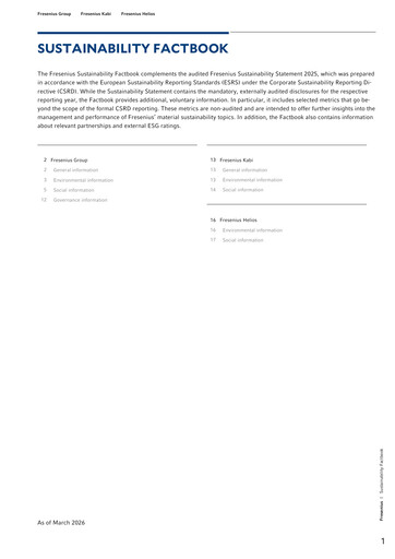 Thumbnail Fresenius Sustainability Report 2025