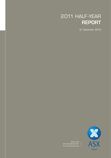 Miniature ASX Rapport semestriel 2011-h1