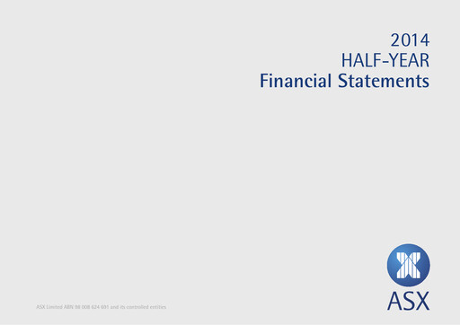 Miniature ASX Rapport semestriel 2014-h1