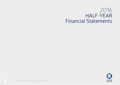 Miniature ASX Rapport semestriel 2016-h1