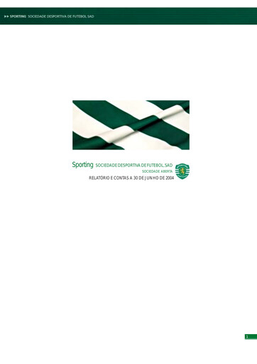 Thumbnail Sporting Clube de Portugal Annual Report 2003-2004