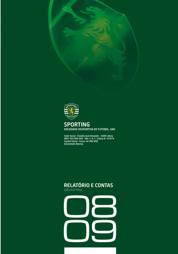 Thumbnail Sporting Clube de Portugal Annual Report 2008-2009