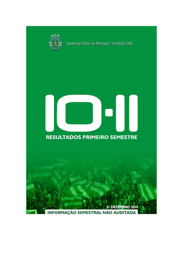 Thumbnail Sporting Clube de Portugal Half-year Report 2010-2011