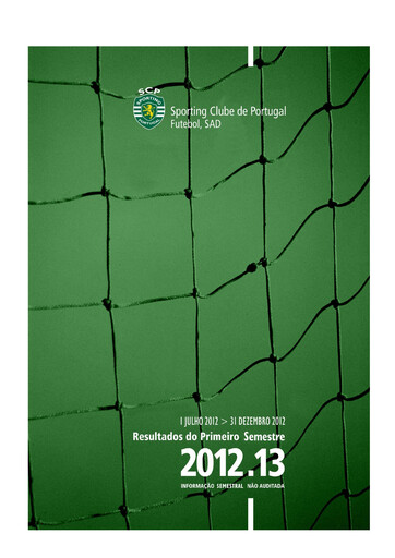 Thumbnail Sporting Clube de Portugal Half-year Report 2012-2013