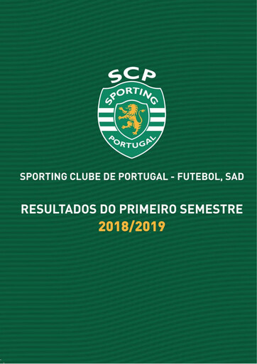 Thumbnail Sporting Clube de Portugal Half-year Report 2018-2019