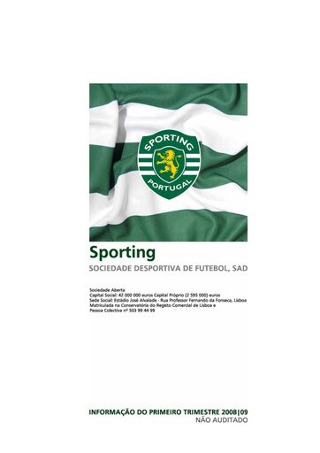 Thumbnail Sporting Clube de Portugal Quarterly Report 2008-2009-q1