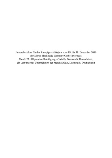 Thumbnail Merck KGaA Financial Statement 2016