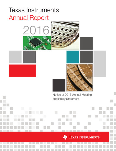 Miniature Texas Instruments Rapport annuel 2016