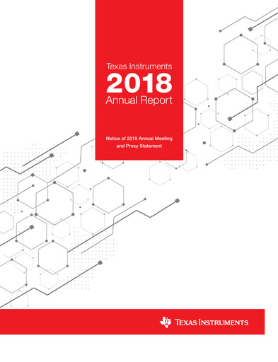 Miniature Texas Instruments Rapport annuel 2018