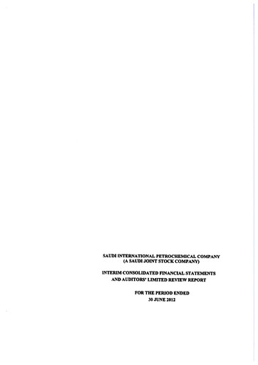 Thumbnail Saudi International Petrochemical Company (Sipchem) Financial Statement 2012-h1