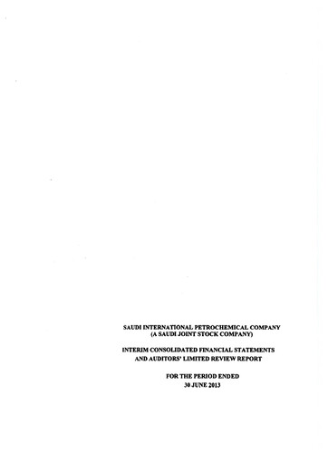 Thumbnail Saudi International Petrochemical Company (Sipchem) Financial Statement 2013-h1