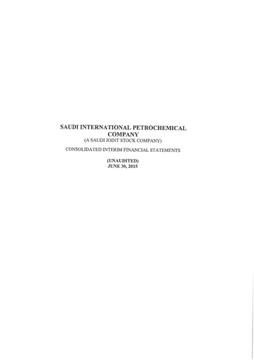 Thumbnail Saudi International Petrochemical Company (Sipchem) Financial Statement 2015-h1