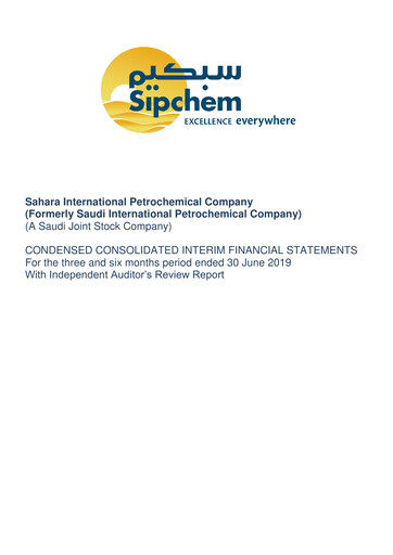 Thumbnail Saudi International Petrochemical Company (Sipchem) Financial Statement 2019-h1