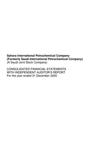 Thumbnail Saudi International Petrochemical Company (Sipchem) Financial Statement 2020