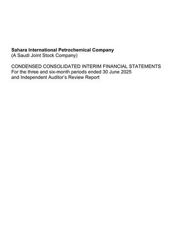 Thumbnail Saudi International Petrochemical Company (Sipchem) Financial Statement 2025-h1