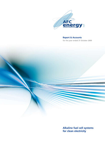 Miniature AFC Energy Rapport annuel 2009