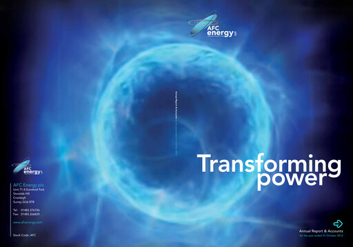 Miniature AFC Energy Rapport annuel 2012