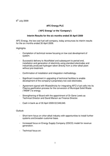 Vorschaubild AFC Energy Halbjahresbericht 2009-h1