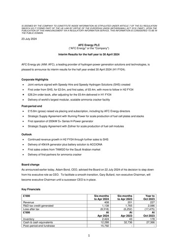 Vorschaubild AFC Energy Halbjahresbericht 2024-h1