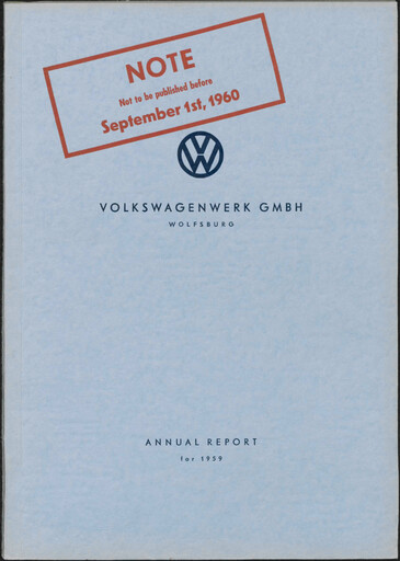 Thumbnail Volkswagen Annual Report 1959