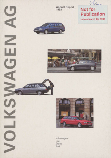 Thumbnail Volkswagen Annual Report 1993