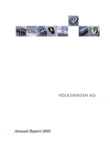 Thumbnail Volkswagen Annual Report 2001