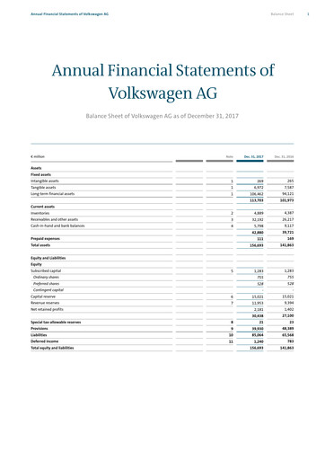 Thumbnail Volkswagen Financial Statement 2017
