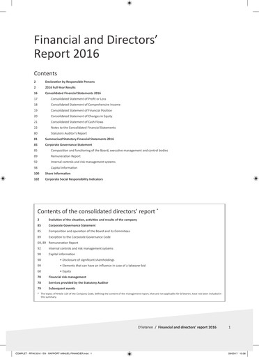 Thumbnail D'Ieteren Group Financial Report 2016