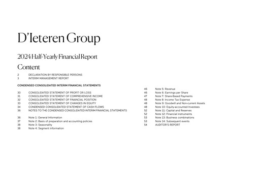 Vorschaubild D'Ieteren Group Halbjahresbericht 2024-h1
