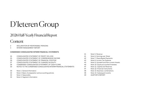 Thumbnail D'Ieteren Group Half-year Report 2026-h1