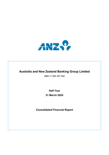 Miniature ANZ Bank Rapport semestriel 2024-h1