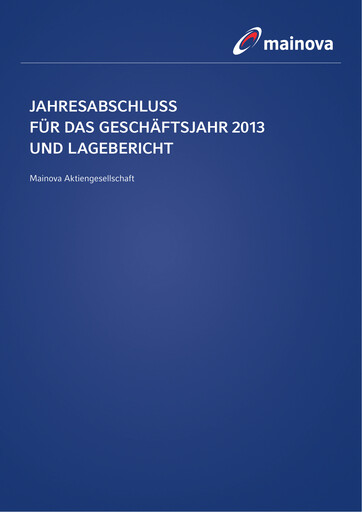 Thumbnail Mainova Financial Statement 2013
